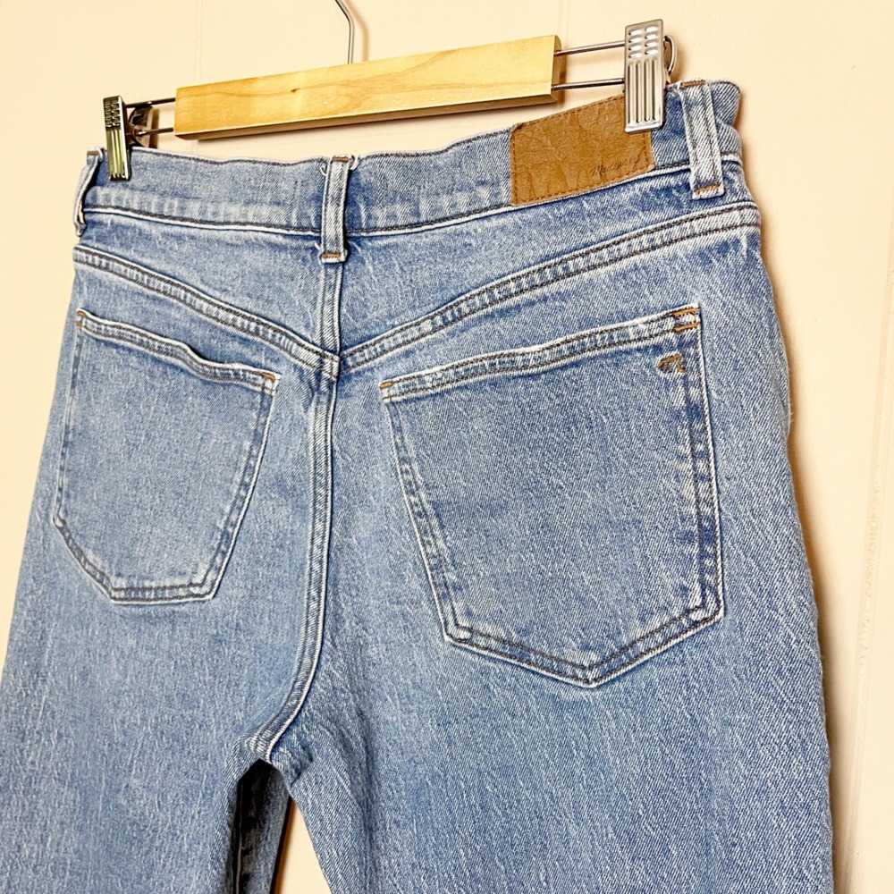 Madewell Jeans 90s Straight Leg 29P 29 Petite Light Wash High Rise Blue Denim - Picture 6 of 11